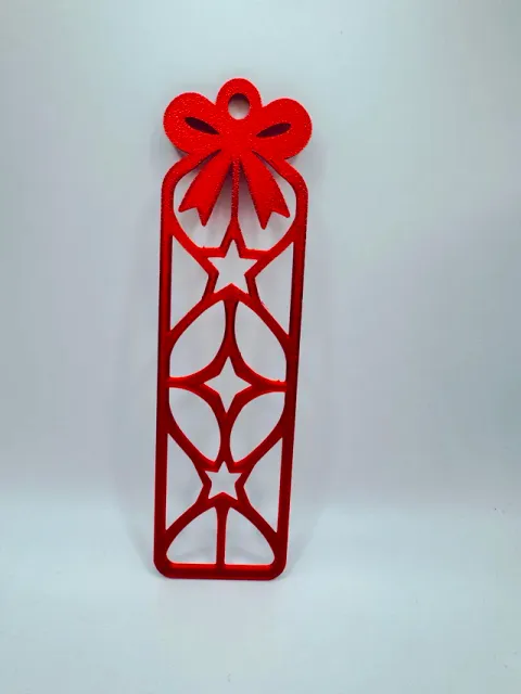 Christmas Bow and Stars Openwork Bookmark — Image 8 of 9