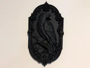 Gothic Raven Wall Plaque