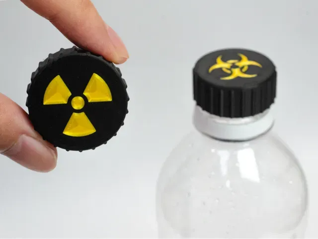 Hazard Cap - Warning Symbol Lid for PET Bottles