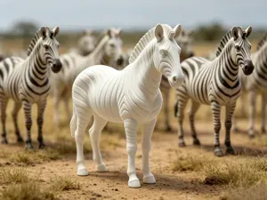 Zebra Figurine with Recessed Stripes