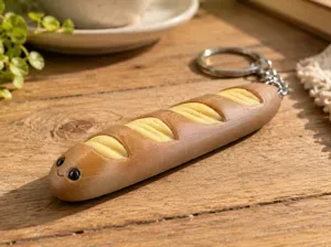 Kawaii Baguette Keychain & Figurine