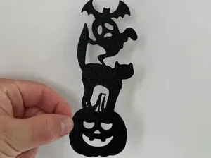 Decor Halloween Bat Pumpkin Cat and Ghost