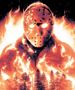 Jason Voorhees HueForge fire art
