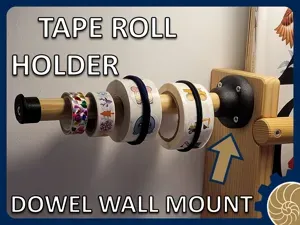 Dowel Wall Mount - Tape Roll Holder
