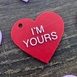 I'm Yours Conversation Heart Keychain