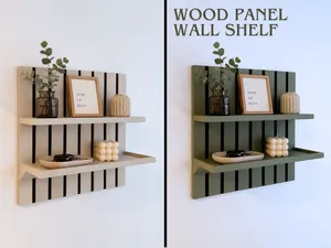 Wood Panel Shelf Organizer