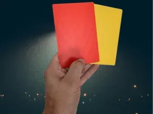 Referee cards - red and yellow