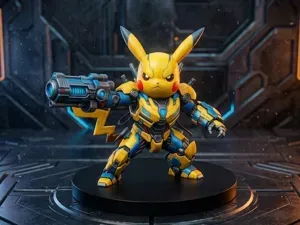 Cyber Mecha Pikachu – Sci-Fi Battle Figure