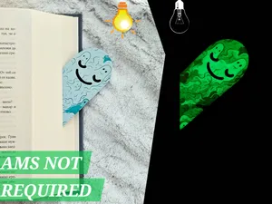 Ghostly Ghost - Glow in the Dark Bookmark!