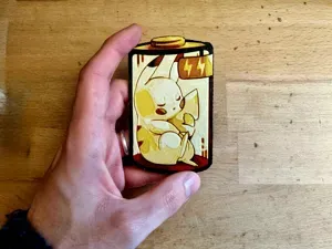 Cute Pikachu inside a battery Portrait (HueForge)