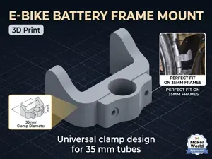 E-Bike Battery Stabilizer Mount (35mm Tube)