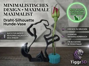 Cute Dog Test Tube Planter / Scalable Vase Flower