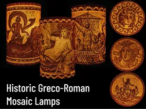 Historic Greo-Roman Mosaic Lamps