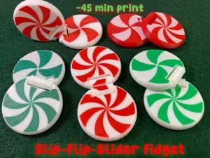 Christmas Mint Slider and Flip Fidget Toy (45 min)