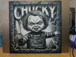 Chucky - slate style horror - Hueforge