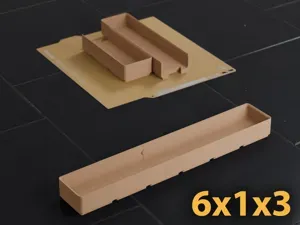 Gridfinity 6x1 Bin 3U A1 Mini Dovetail Split Fit