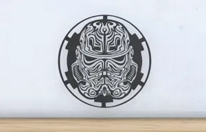 Stormtrooper- 2d silhouette - Wall Art