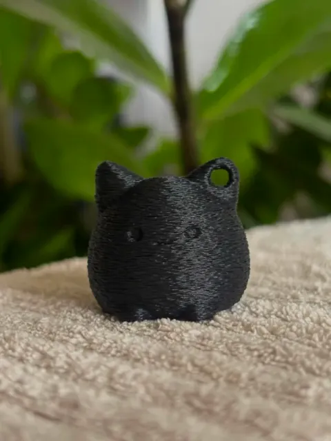 Chubby Cat Keychain - fuzzy charm figurine — Фото 6 из 9