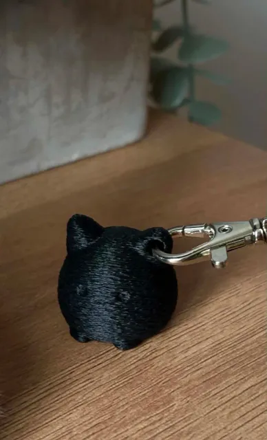 Chubby Cat Keychain - fuzzy charm figurine — Фото 5 из 9