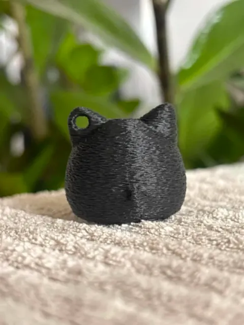 Chubby Cat Keychain - fuzzy charm figurine — Фото 9 из 9