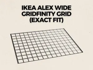 Ikea Alex Wide Gridfinity Grid (Exact Fit)