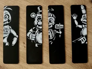 FNaF Bookmarks – Toy Animatronics Set V3