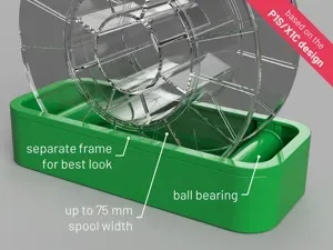 Filament spool roller based on the design of P1S and X1C.