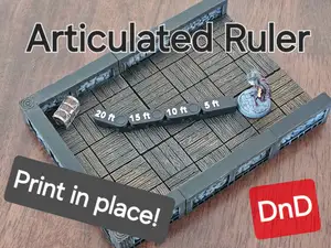 Articulated Print-in-place Ruler (DnD Edition)