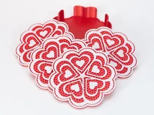 Overlapping Hearts Coaster Set