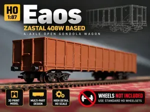 EAOS freight wagon H0 (1:87) based on ZASTAL 408W