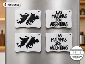 Malvinas Fridge Magnets–4 Versions-Embedded Magnet