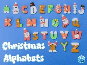 Cute Christmas Alphabet Letters-Learning with Fun!