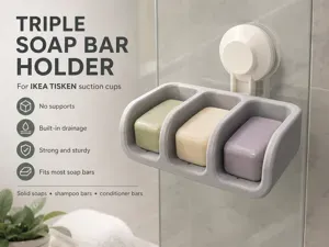 IKEA TISKEN Triple Soap Bar Holder