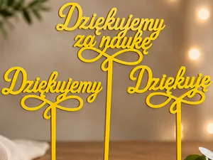 Thank You Cake Toppers Set