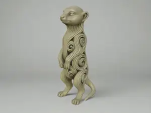 Elegante figura de suricato calada