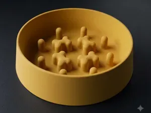 Fully customizable slow feed bowl for dogs or cats