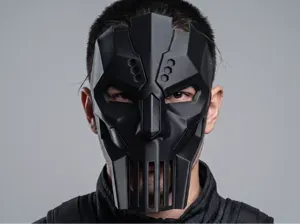 Cyber Warden – Futuristic Sci-Fi Face Mask
