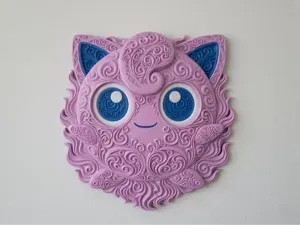 Jigglypuff en llamas - Arte de pared - Fan art