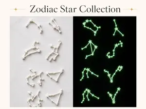 Zodiac Set Star Sign Wall Decor Glow Children Kids