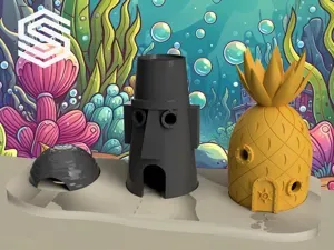 Spongebob Ultimate Decor/Fish Tank/Bath tub Set