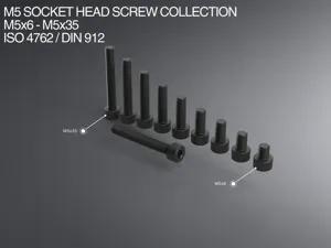 M5 Socket Head Screws x6-35 ISO 4762 / DIN 912