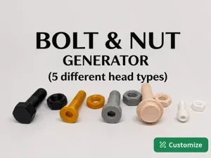Bolt & Nut Generator (5 Head Types)