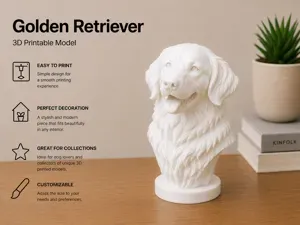 Golden Retriever Bust
