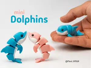 Tiny dolphin - Articulated & Keychain