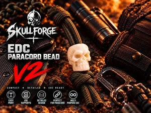 SkullForge EDC Paracord Bead V2