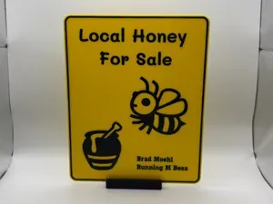 Honey For Sale Sign