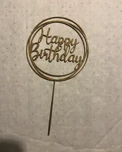 Happy birthday cake topper