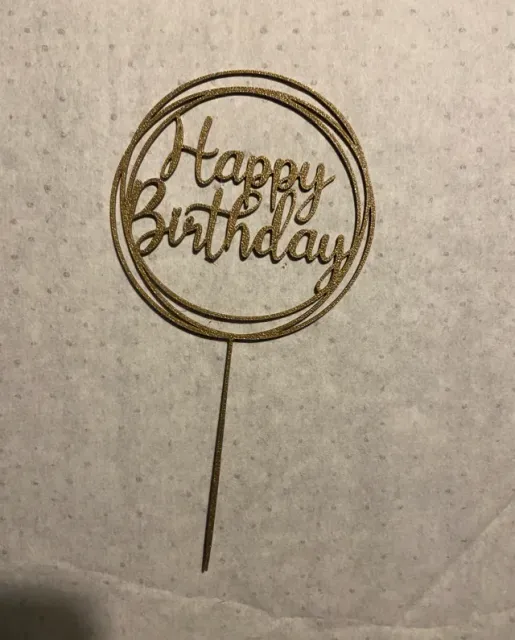 Happy birthday cake topper