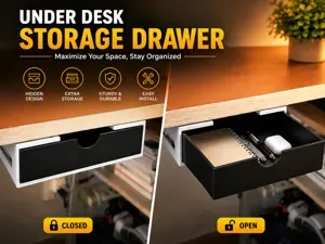 Under Desk Drawer Organizer – Workspace Storage