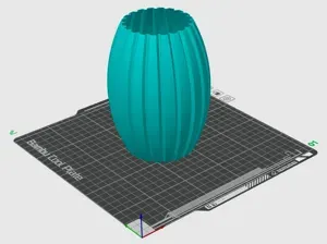160mm Conga drum fluted vase